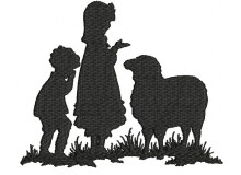 Stickserie Nostalgie Silhouette - Schafehüten